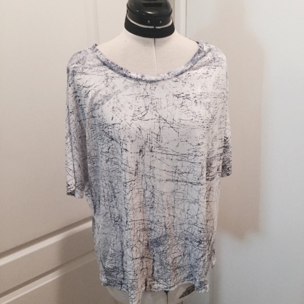 KENAR Boho Purple and White Tunic